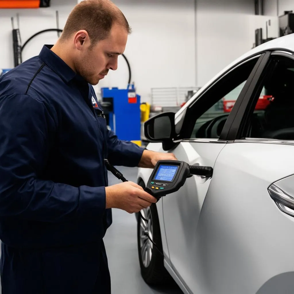 Mechanic using dealer-level scanner